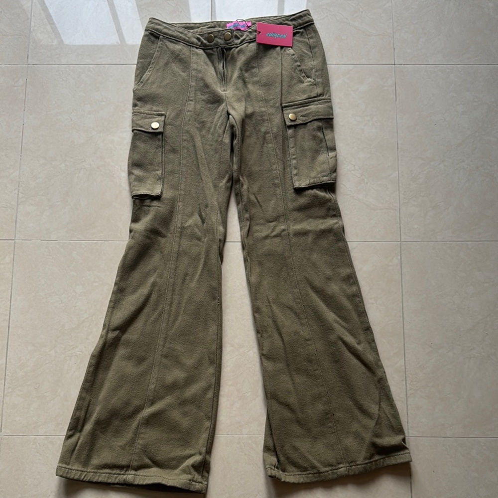 Edikted Olive Cargo Pants